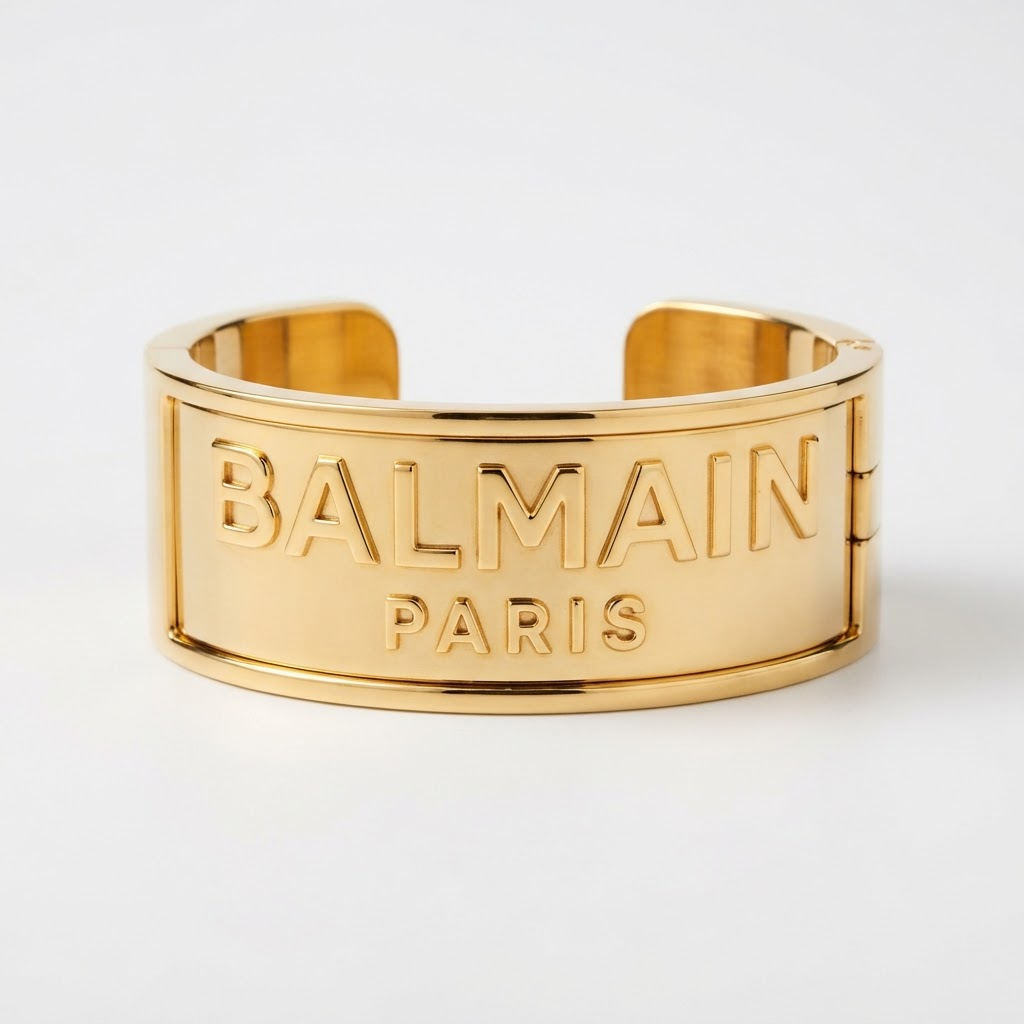 Gold Embossed B Cuff