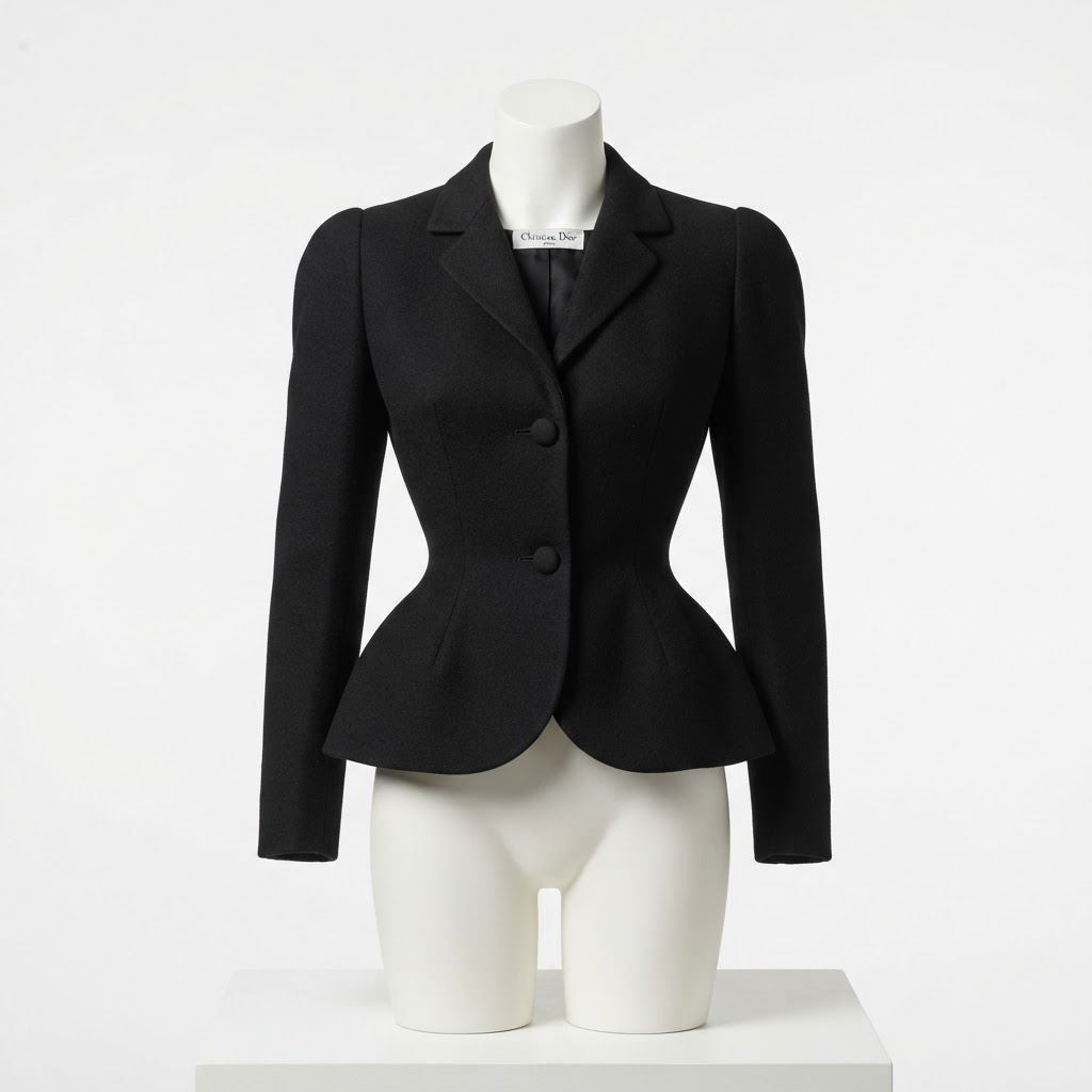 Bar Jacket Wool Barathea Black