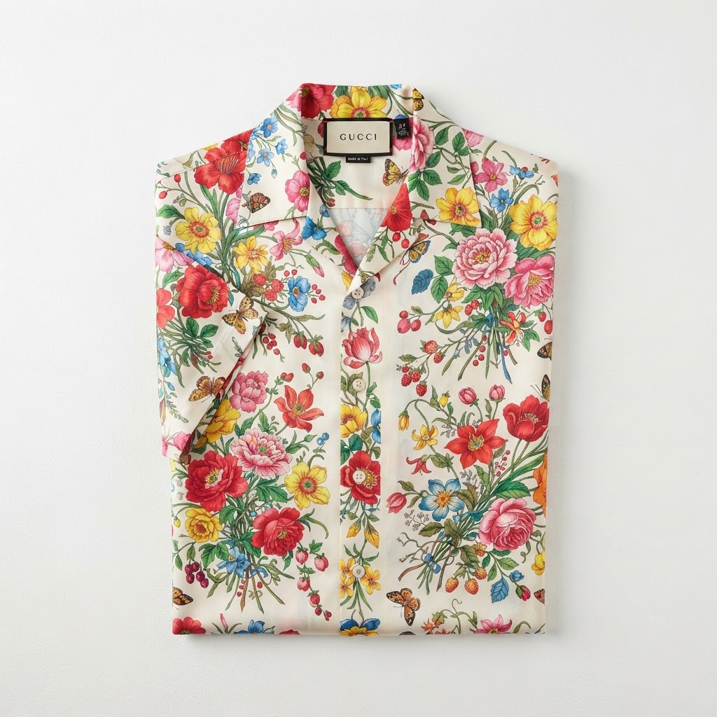 Floral Silk Shirt — Oversized
