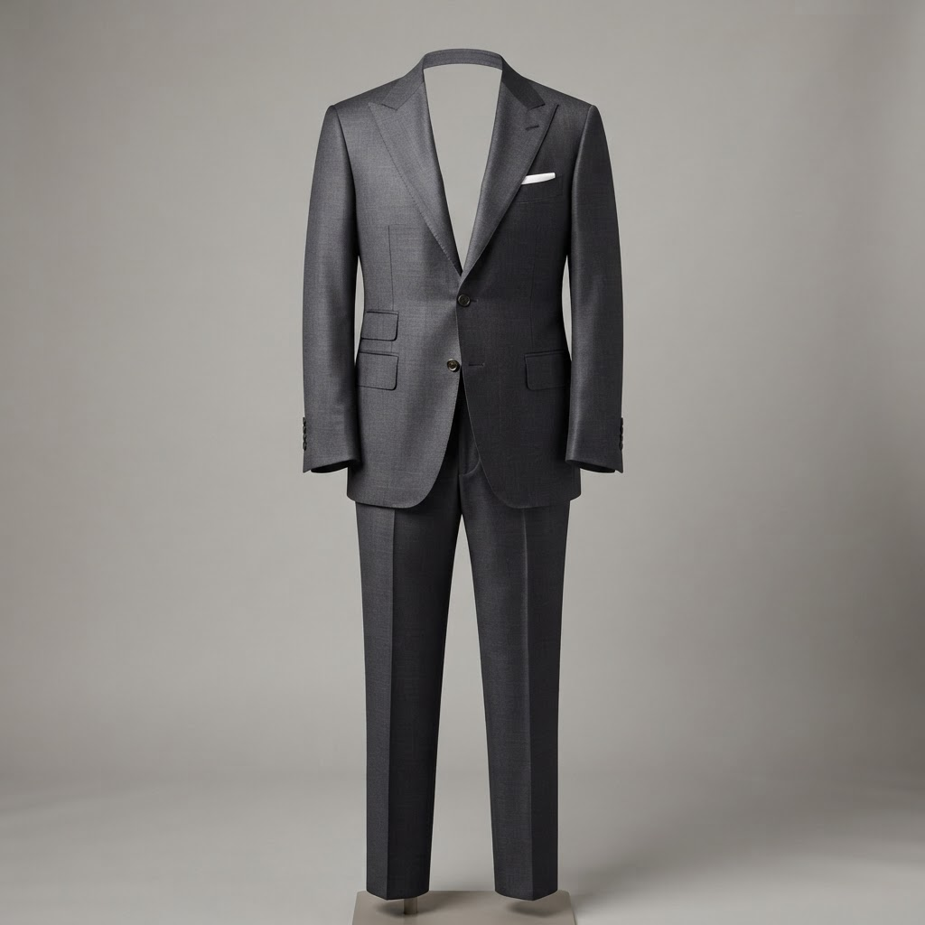O'Connor Wool-Silk Suit Charcoal