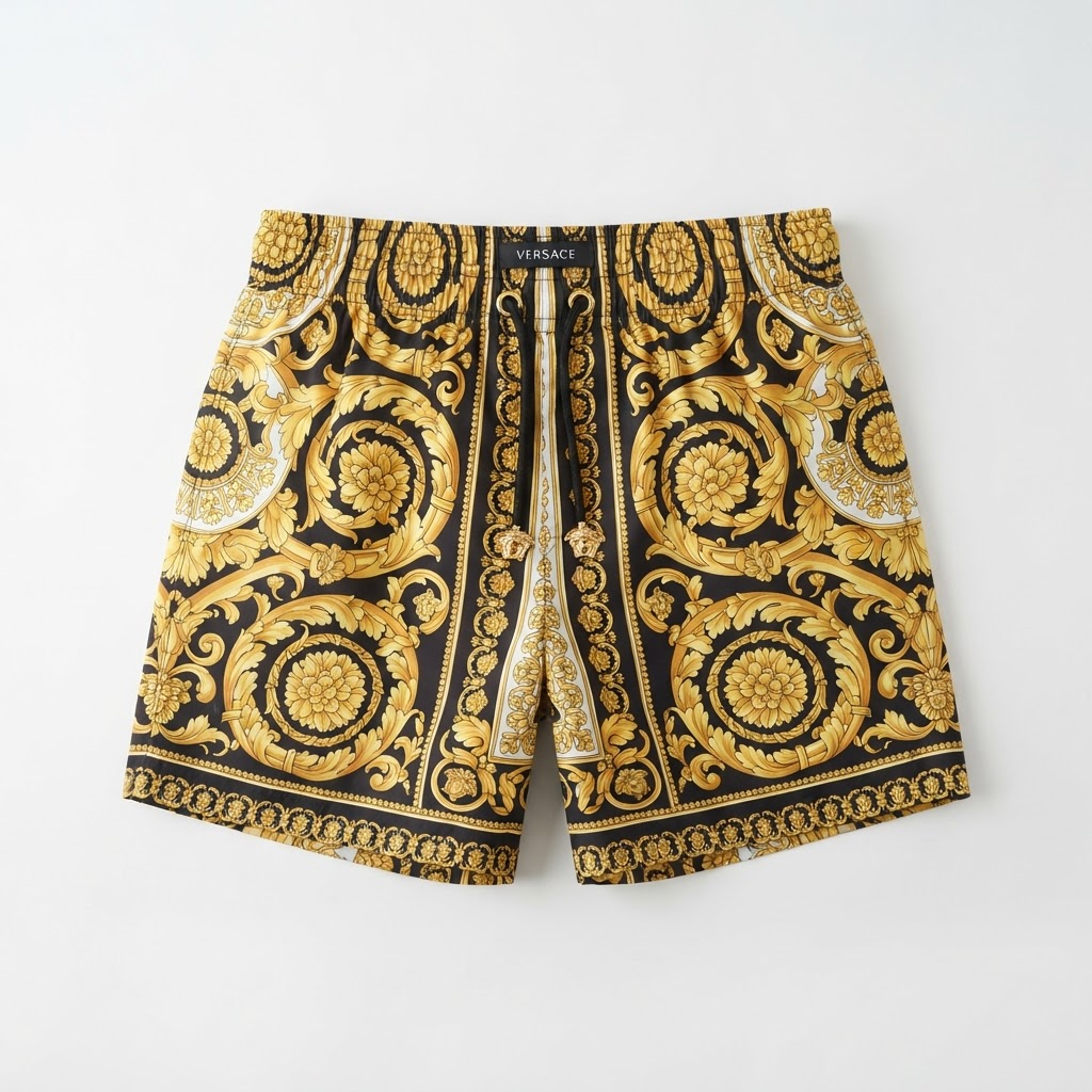 Baroque Print Swim Shorts